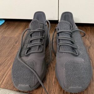 Adidas Originals Gray Knit Lace-Up Sneakers Unisex Comfortable Lightweight Shoes